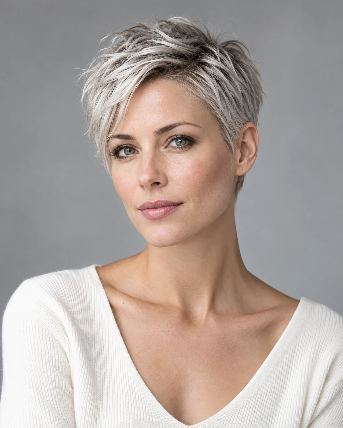 Silver pixie — AI-generated creative example